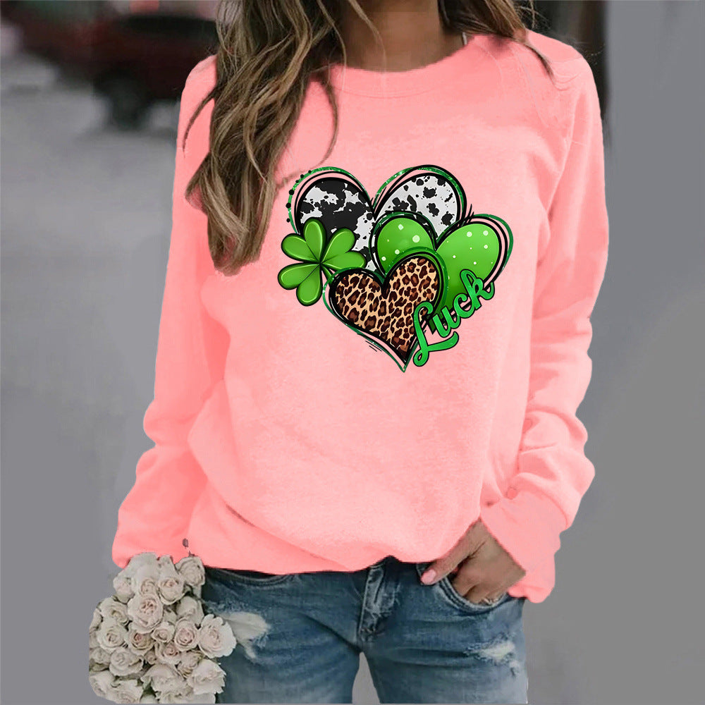 Sweat-shirt femme avec design de cœur créatif et motif accrocheur Chic & Stil