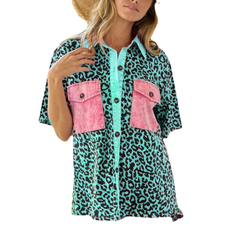 Lune London oversized leopard blouse for women