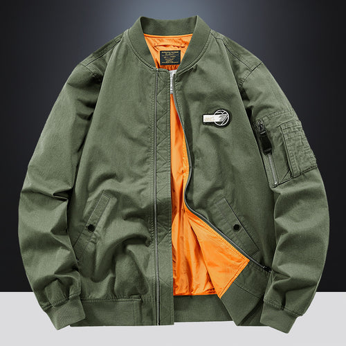 Men's bomber jacket with practical zip pockets and innovative inner lining Lune London