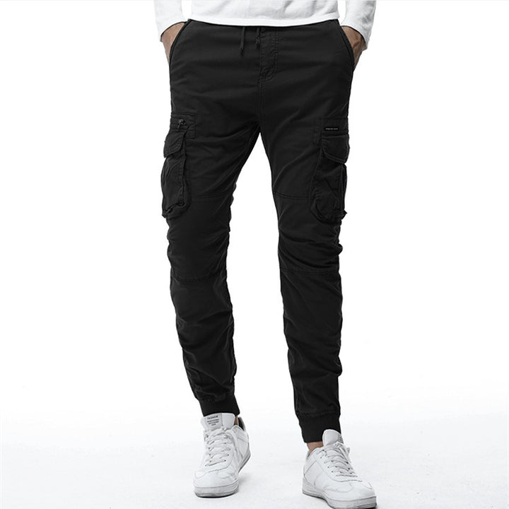 Men's cargo pants with multiple practical pockets and elastic waistband Lune London