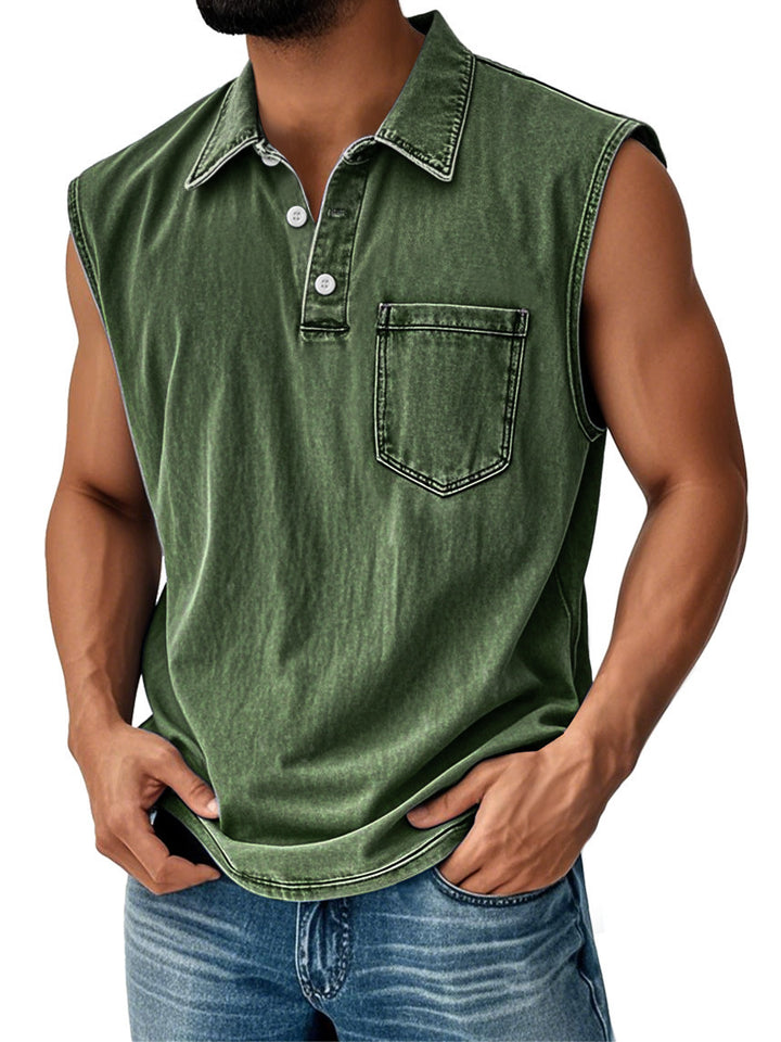 Men sleeveless polo Lune London