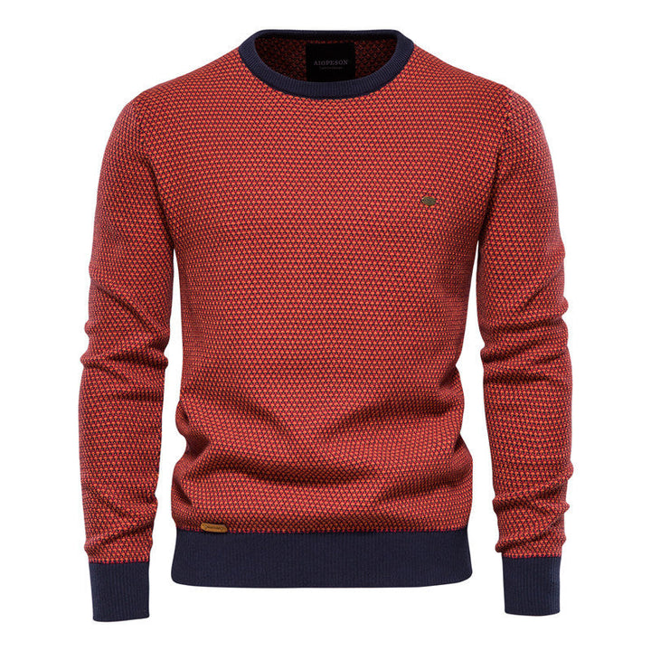 Men's Knit Pullover In A Modern Honeycomb Pattern with A Pleasant Wearing Feeling Lune London