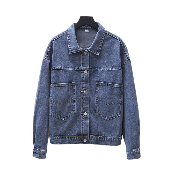 Veste en denim pour femmes avec grandes poches plaquées Chic & Stil