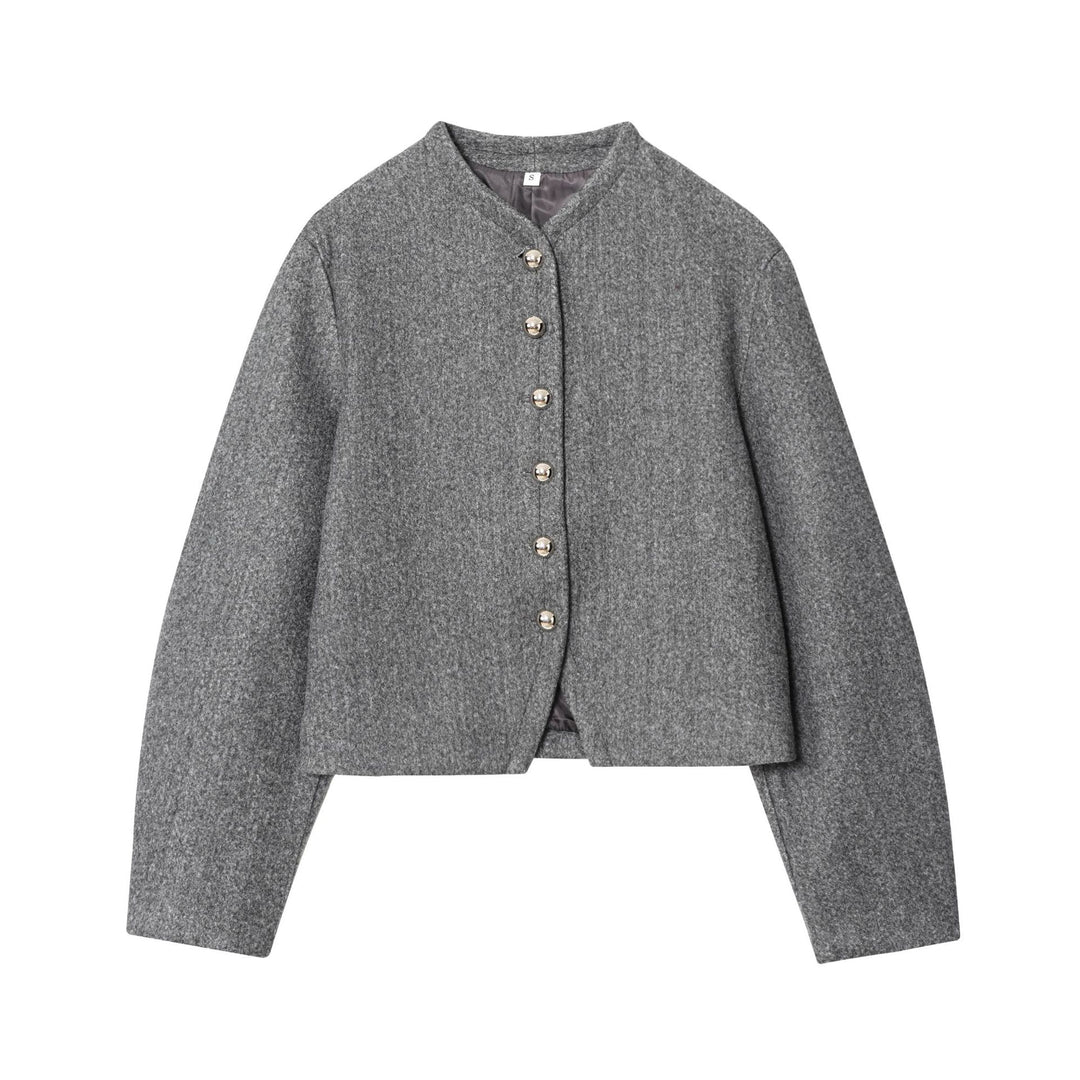 Veste courte à la mode pour femmes avec patte de boutonnage élégante Chic & Stil