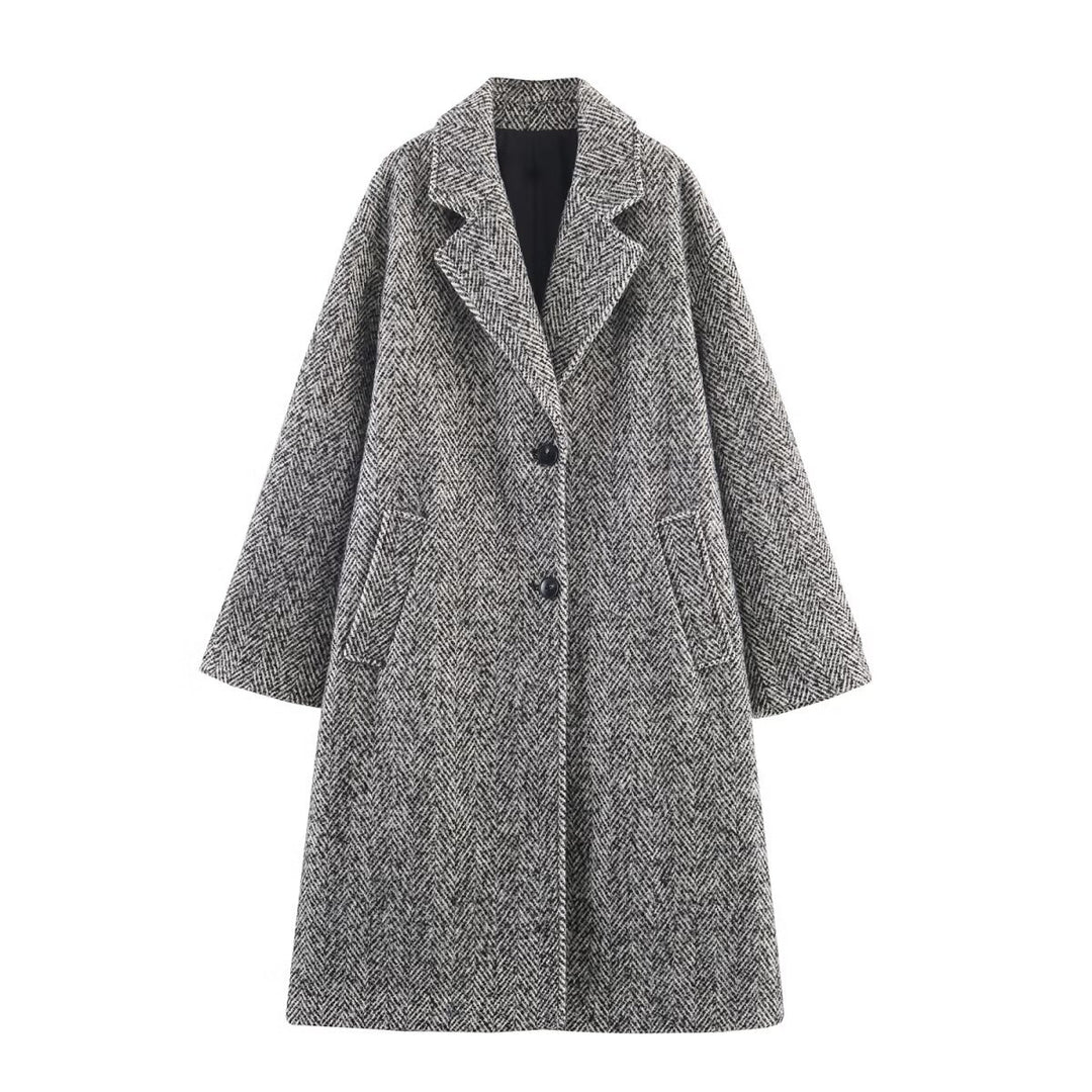 Manteau en laine oversize classique pour femmes Chic & Stil