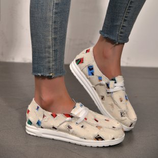 Lune London Colorful Pattern Slip-On Sneakers for Women
