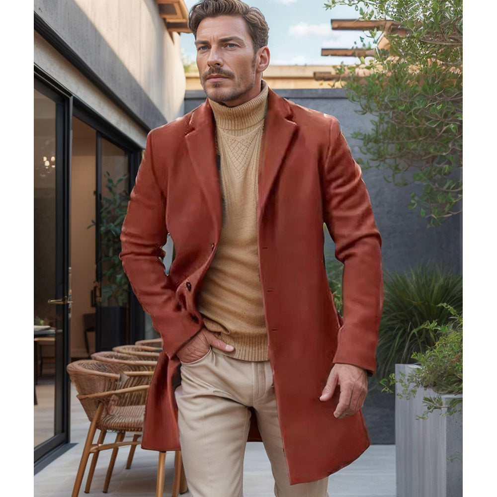 Elegant long coat for men with a minimalist design Lune London