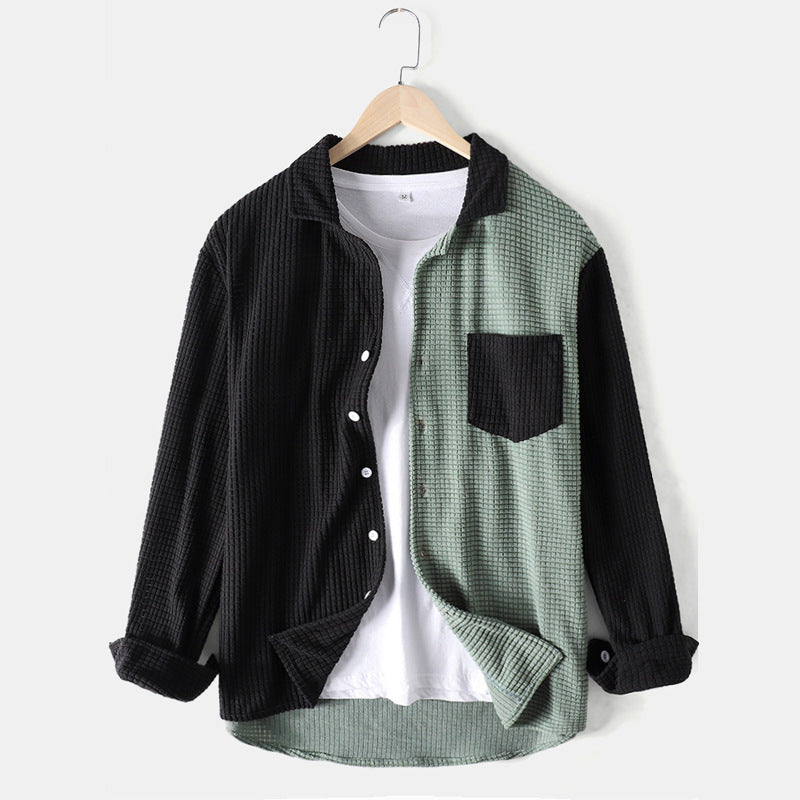 Long casual waffle long sleeve shirt Lune London