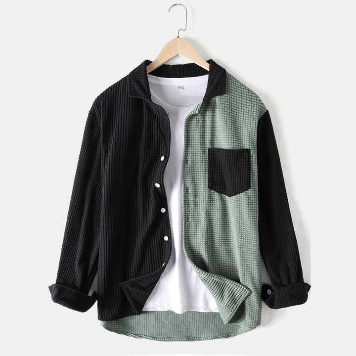 Long casual waffle long sleeve shirt Lune London