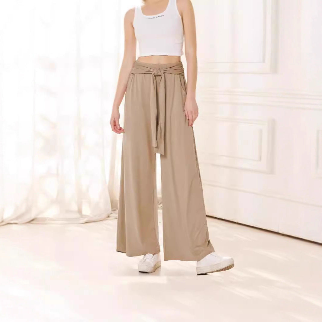 Women Comfortable and Stylish Wide Leg Pants with Waist Belt Lune London