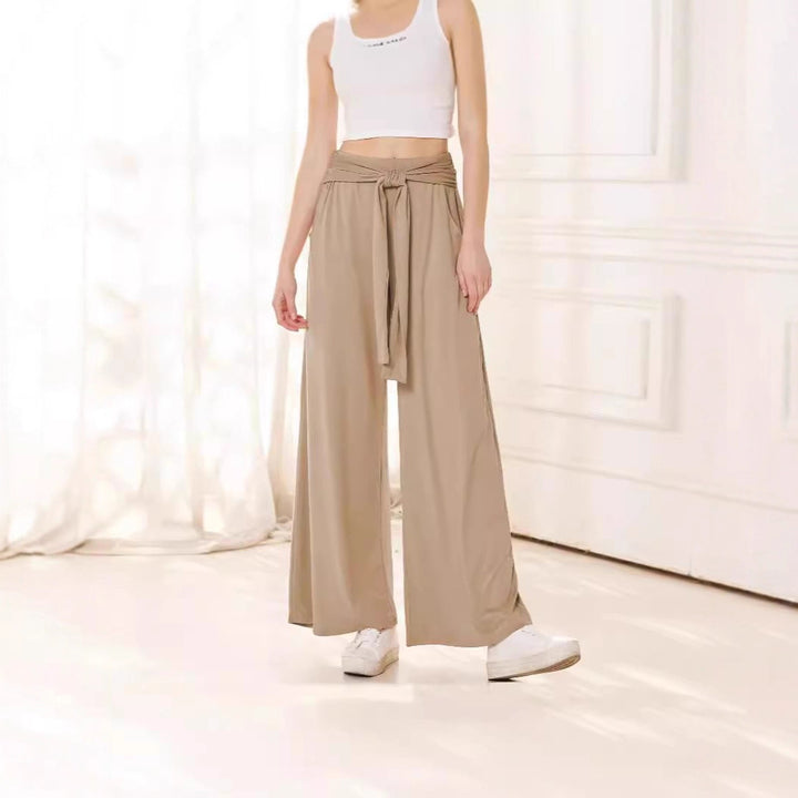 Women Comfortable and Stylish Wide Leg Pants with Waist Belt Lune London