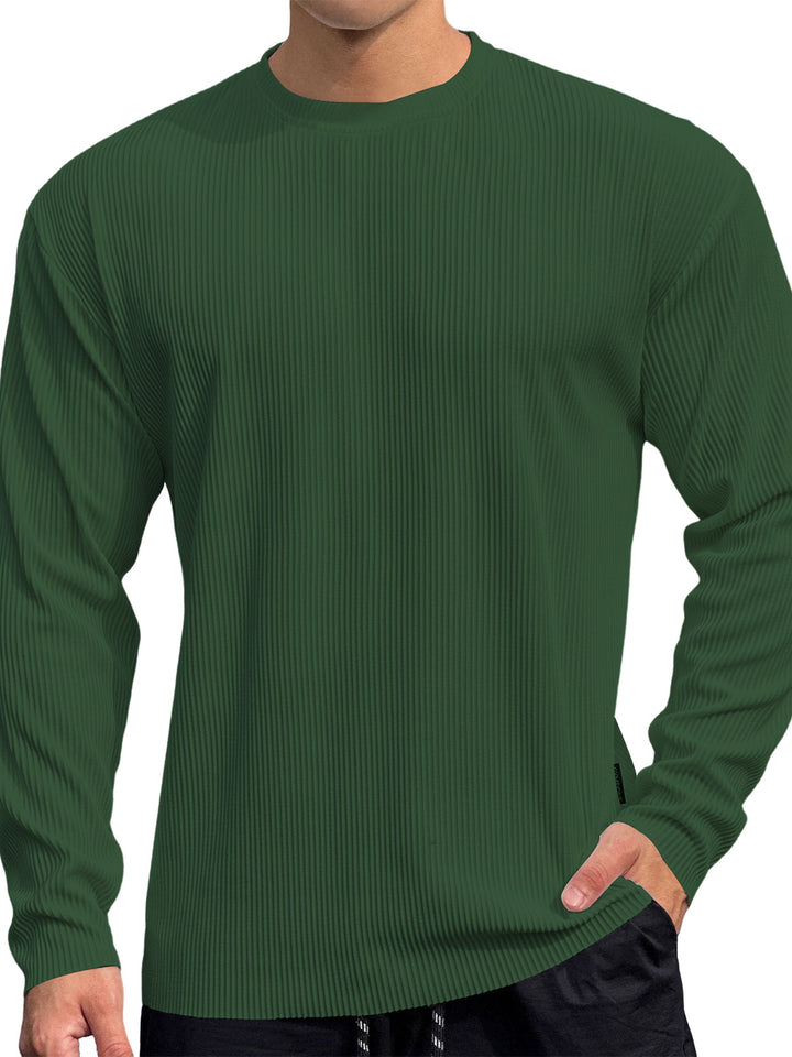 Fine knit pullover for men with textured rib pattern Lune London