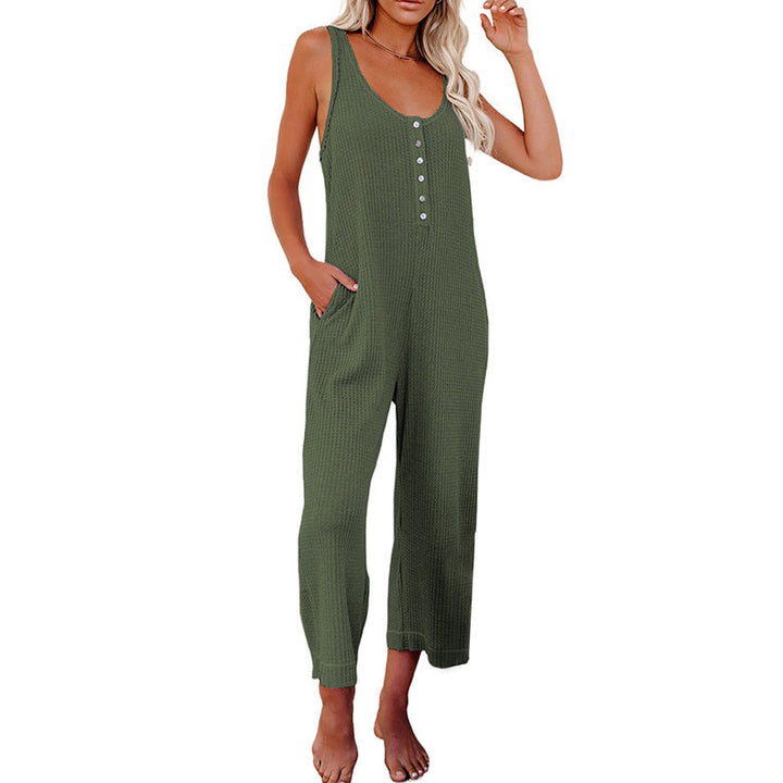 Women’s jumpsuit with button placket and pockets Lune London