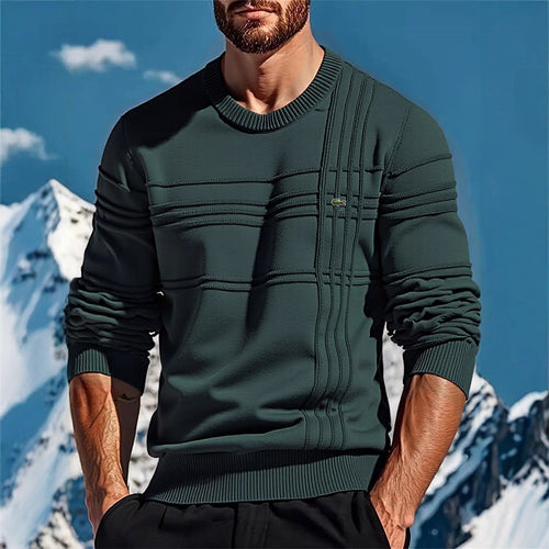 Stylish knitted sweater for men with unique texture details Lune London