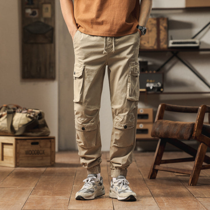 Pantalon cargo confortable pour hommes avec poignets élastiques Lune London