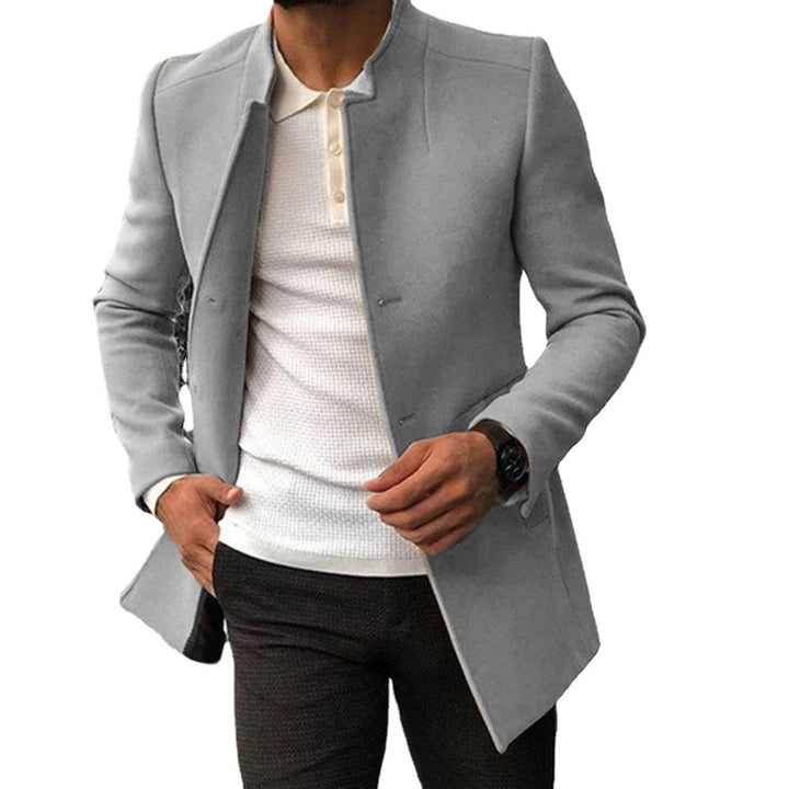 Modern jacket for men with straight cut and elegant high collar Lune London