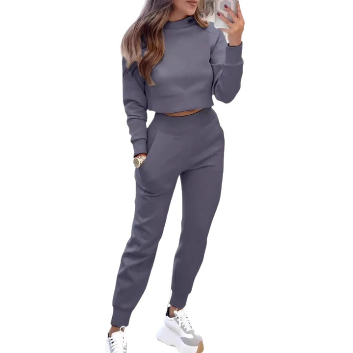 Chic und Stil Women's High Neck Sweatshirt Set