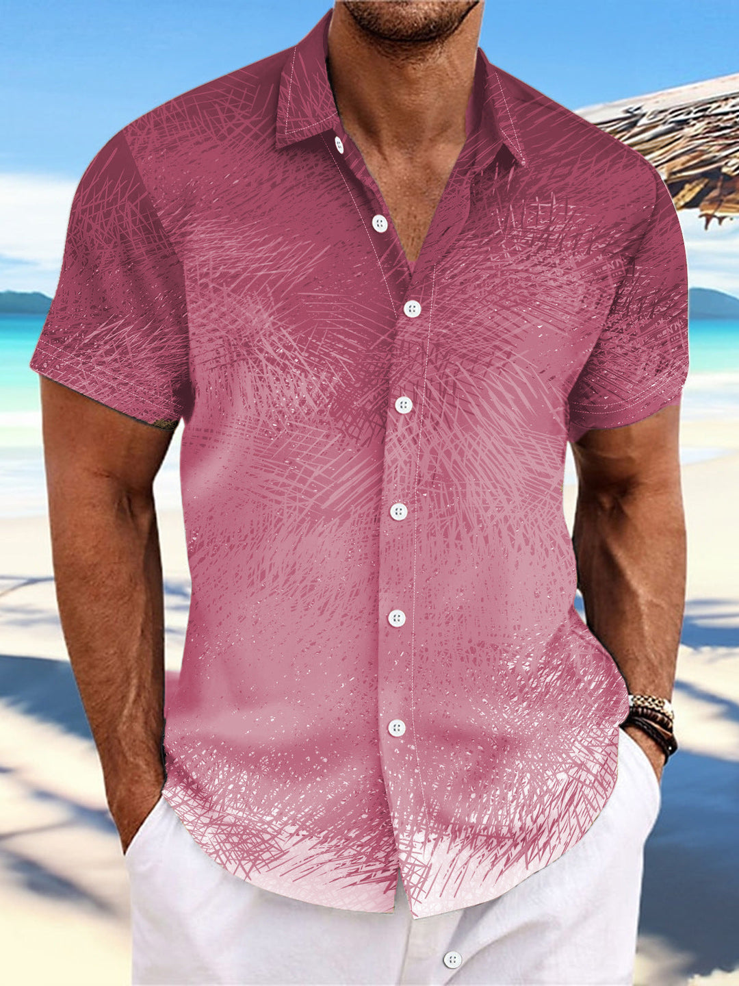 Men's Short Sleeve Shirt with Stylish Graphic Pattern Lune London