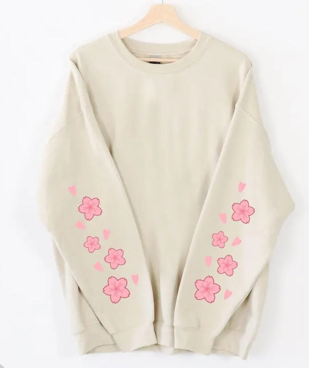 Sweatshirt pour femmes avec design floral et manches amples Chic & Stil