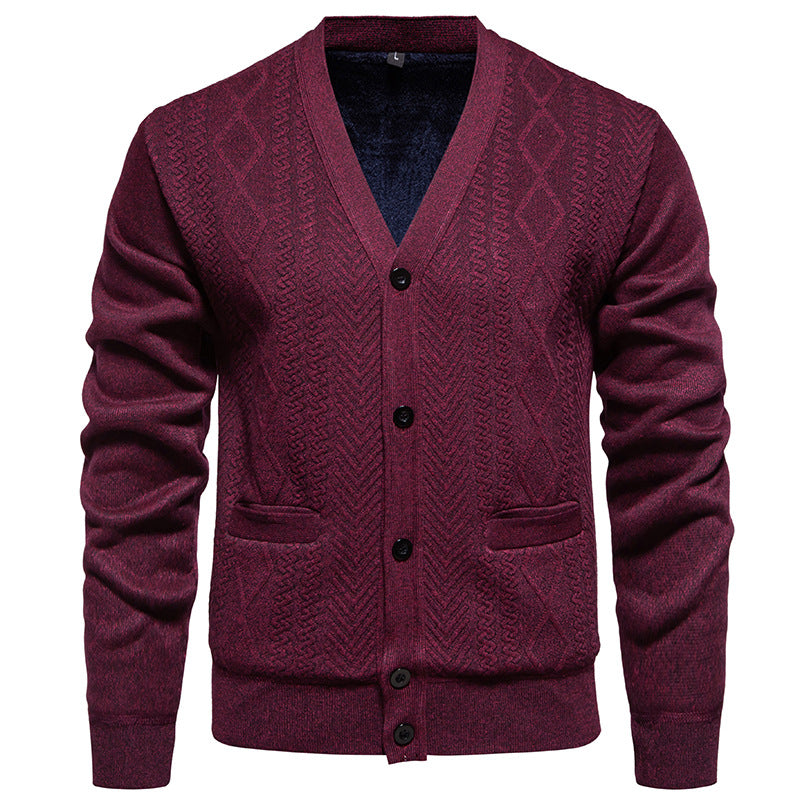 Trendy knit jacket for men with textured pattern Lune London