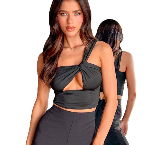 Women's Crop Top with Knot Details Lune London