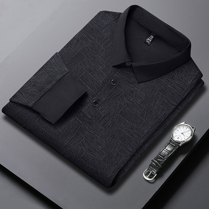 Men's stylish polo with textured design Lune London