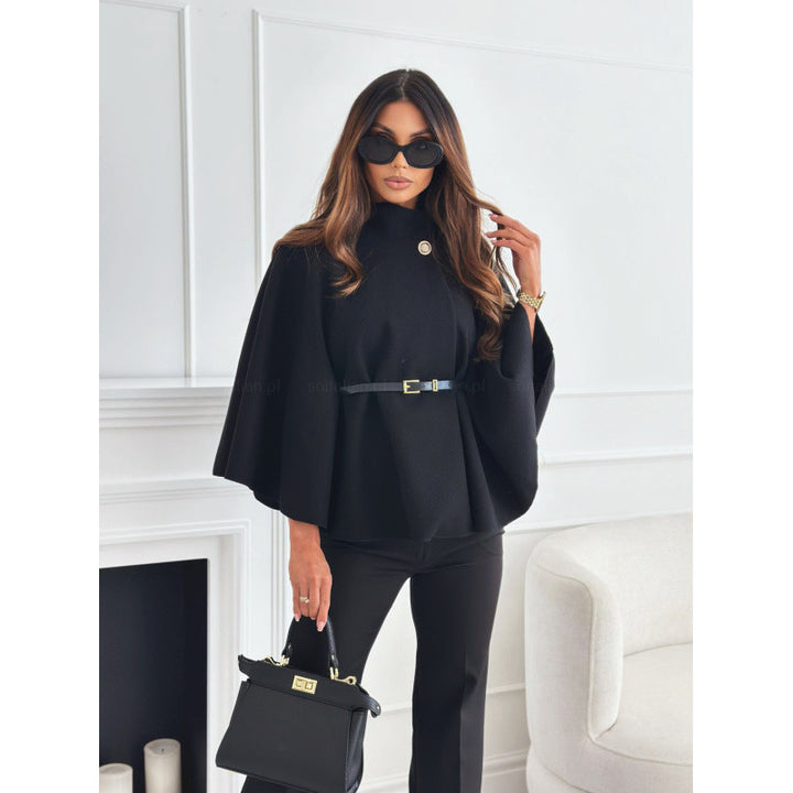 Ladies Elegant Gilet With Shoulder Pads And Belt At The Waist Lune London