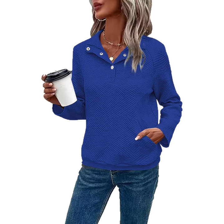 Sweatshirt matelassé pour femmes avec fermeture éclair complète et poches pratiques Chic & Stil