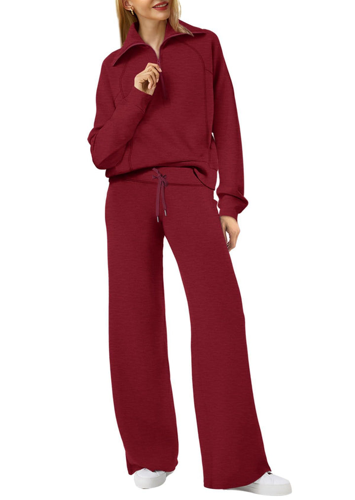 Women Comfortable Casual Loungewear Set with High Collar and Loose Fit Lune London
