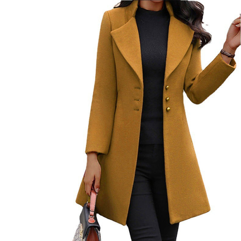 Ladies Elegant Long Blazer with Asymmetrical Cut Lune London