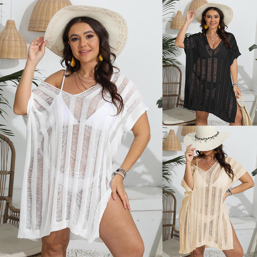 Lightweight and transparent crochet poncho for women Lune London