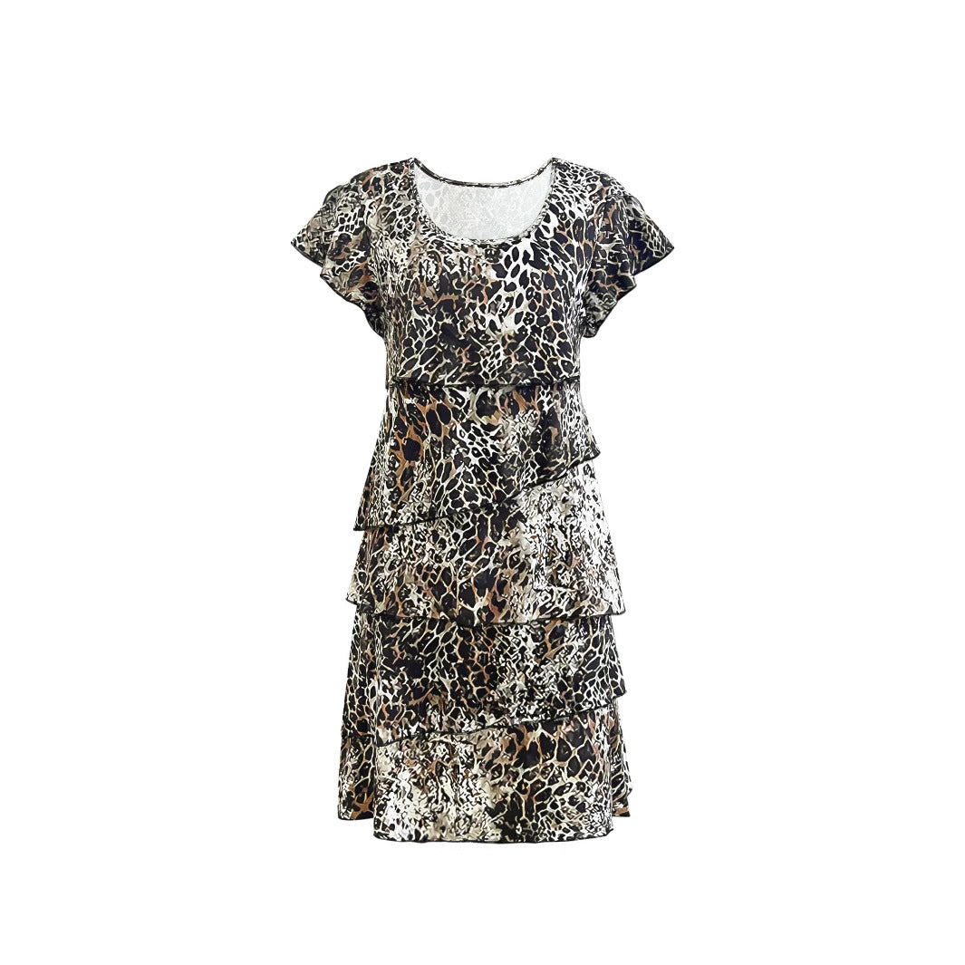 Fluid wrap dress for women with an elegant overlay and a unique pattern Lune London