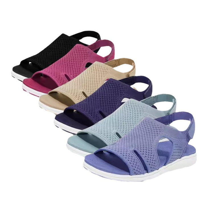 Women Breathable sandals with flexible sole and adjustable strap Lune London