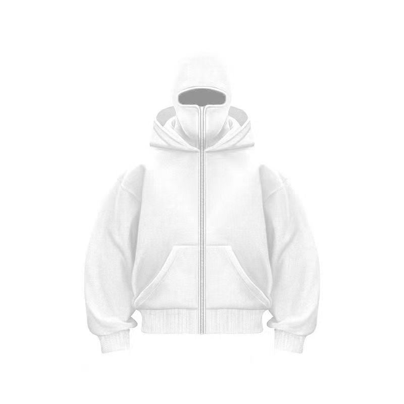Stylish hoodie jacket for women with integrated face protection Lune London