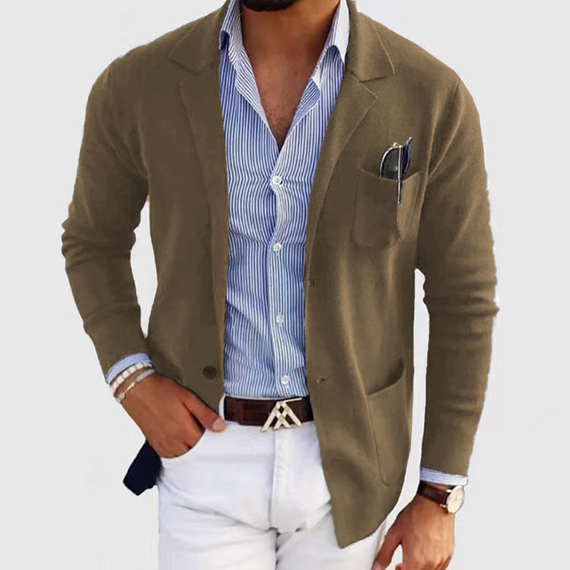 Casual knit blazer for men with modern details Lune London