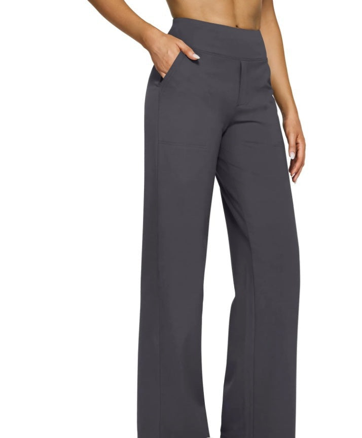 Women Wide-Leg Lounge Pants with Elastic Waist Lune London