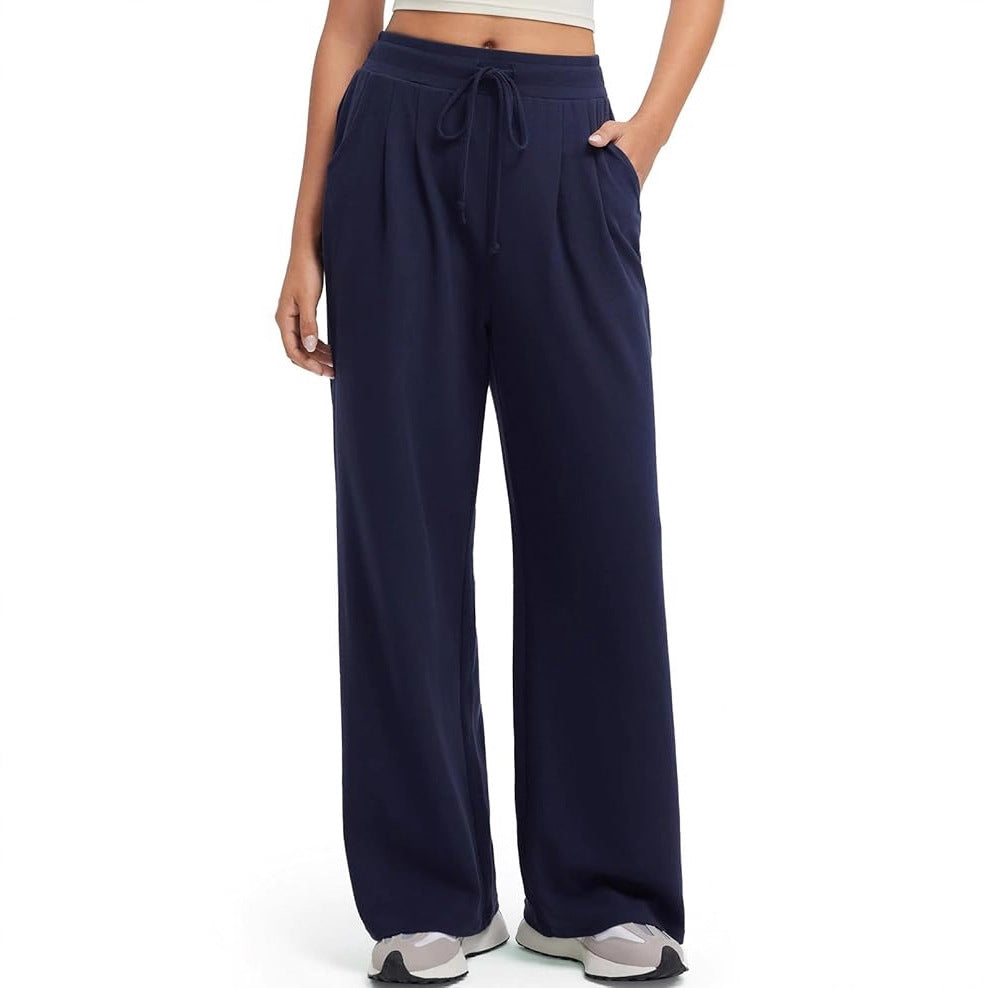 Pantalons décontractés amples pour femmes avec détails en bouton Chic & Stil