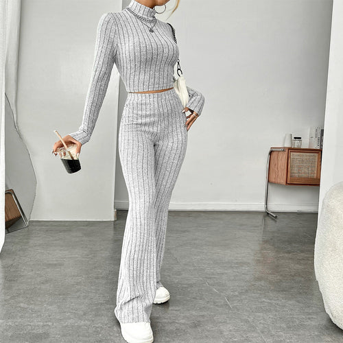 Pull court pour femmes avec taille haute et jambe large Chic & Stil
