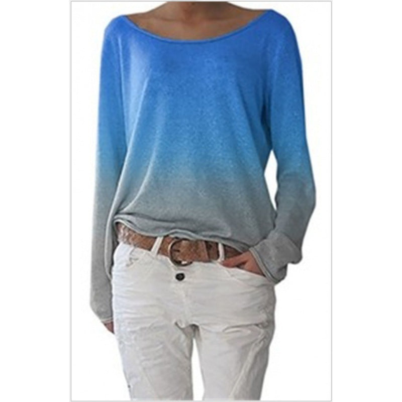 Sweatshirt Femme Oversize avec Design Ombre et Encolure Ronde Large Chic & Stil