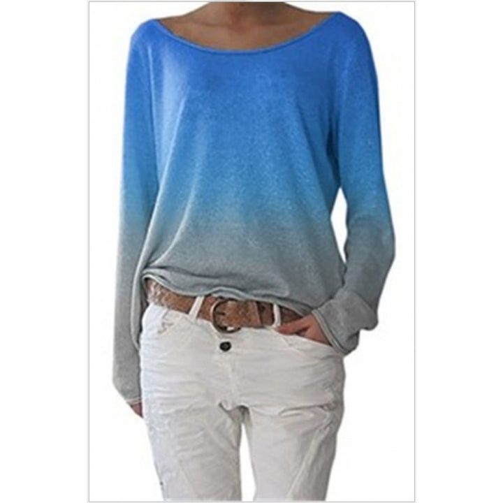 Sweatshirt Femme Oversize avec Design Ombre et Encolure Ronde Large Chic & Stil