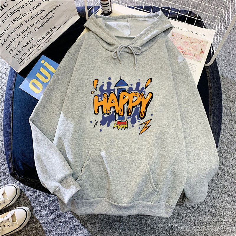 Women’s hooded sweatshirt with cheerful graphic design Chic & Stil