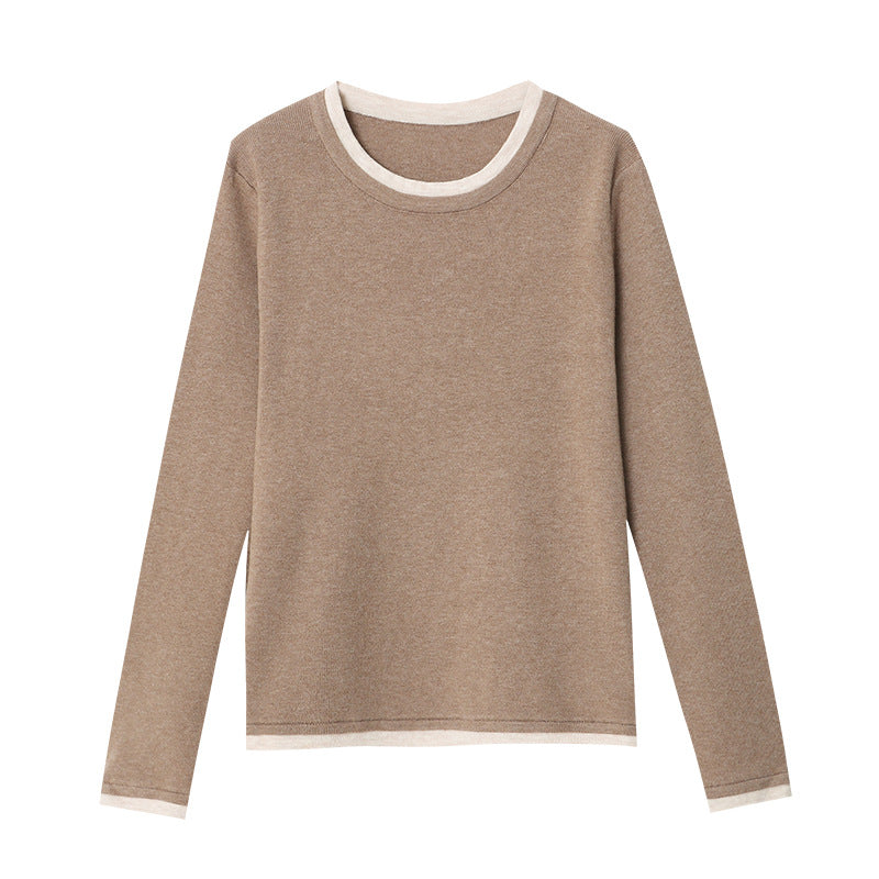 Women's fashionable sweater with fine contrast details Chic & Stil