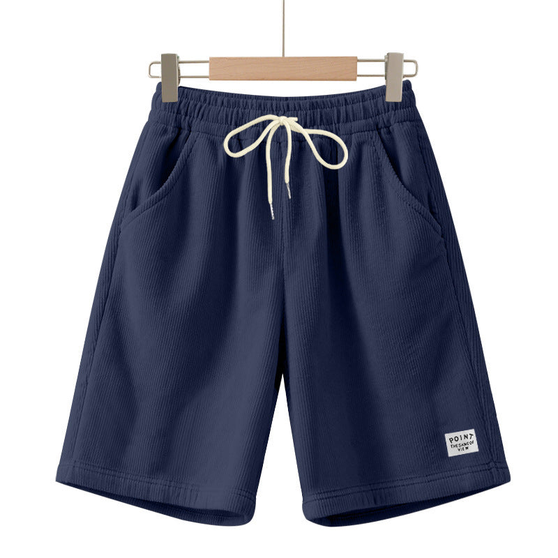Casual shorts for men in lightweight ribbed fabric with adjustable waist Lune London