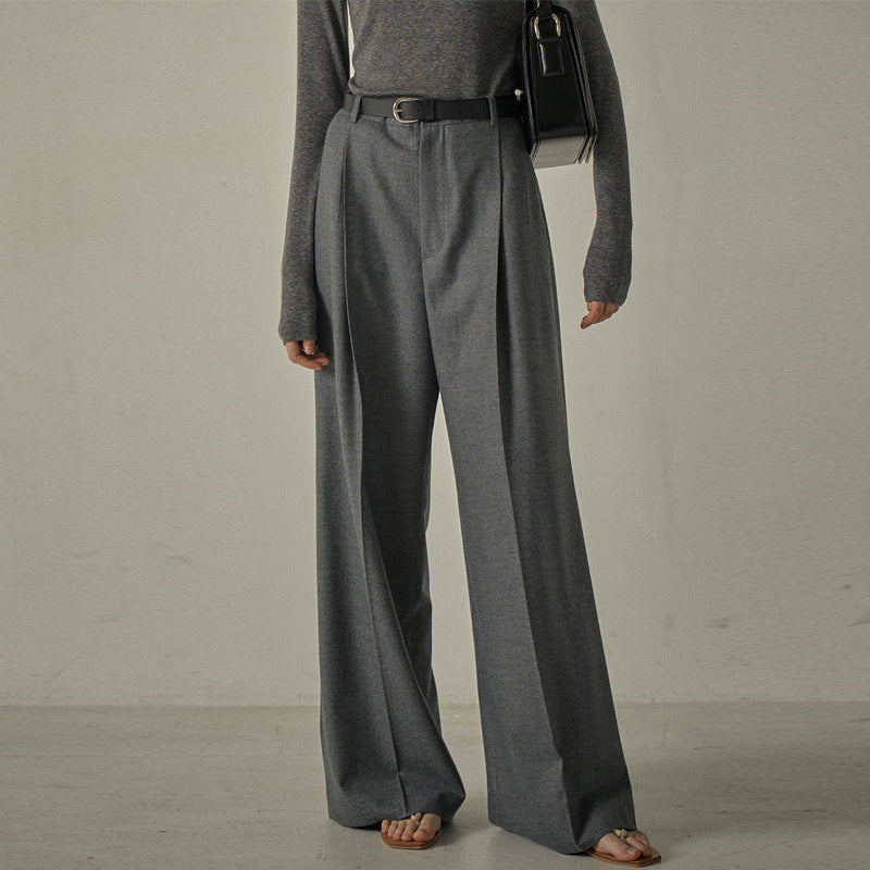 Ladies Elegant Wide Leg Trousers with Adjustable Belt Chic und Style