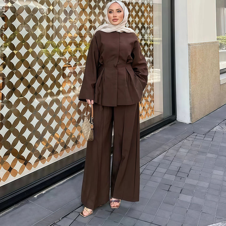 Ladies casual overalls with flared sleeves and button closure Lune London