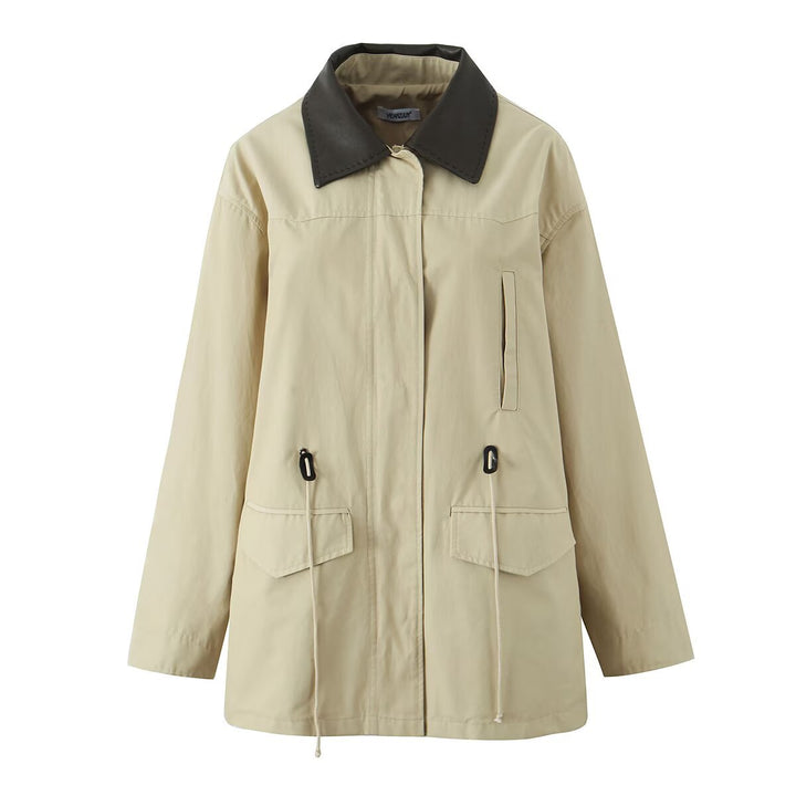 Transitional down jacket for women with practical drawstring Lune London