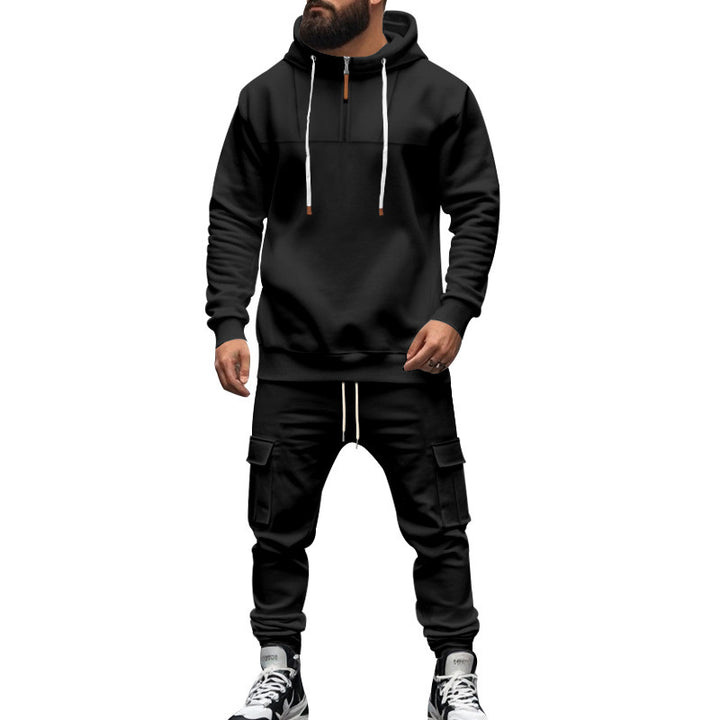 Men's chic and stylish athletic hoodie and cargo pants