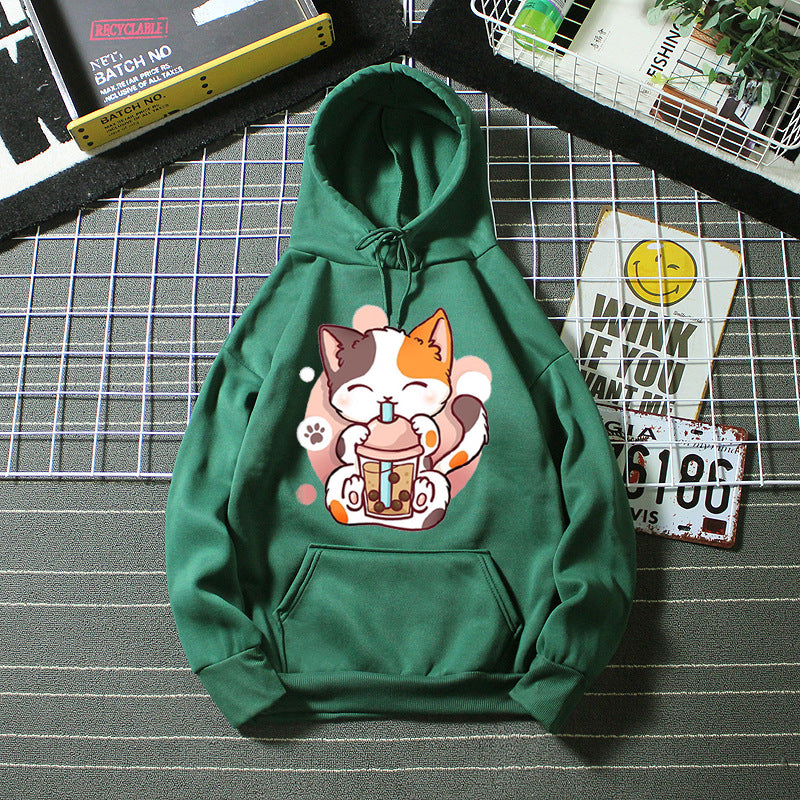 Women's hoodie with playful cat motifs Chic & Stil