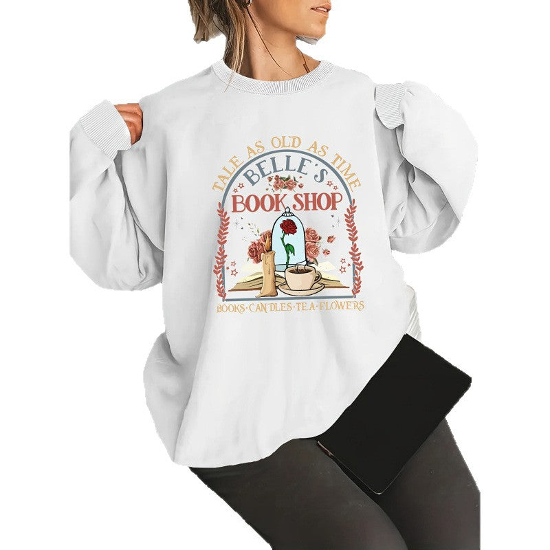 Sweatshirt pour dames avec motif de librairie unique Chic & Stil