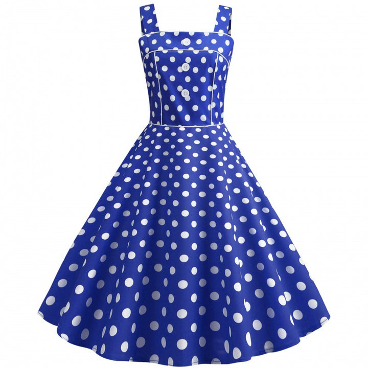 Robe swing pour femmes avec un design de pois ludique Chic & Stil